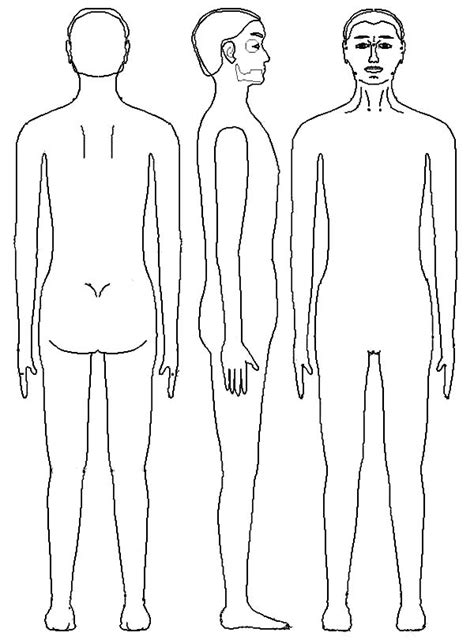 Human Body Side View Coloring Pages Coloring Sky