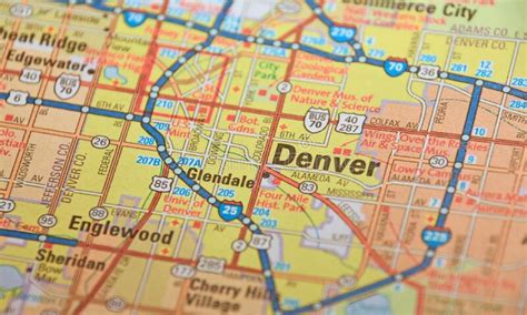 Map Image Of Denver Colorado Stock Photo Image Of Tourism Pinecliffe