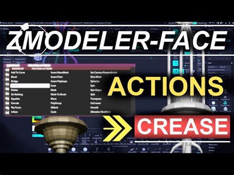 ZBrush ZModeler Face Actions Crease YouTube