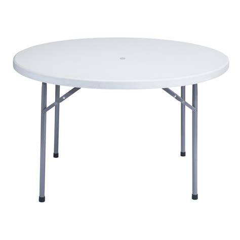 Classic Series 48 4 Ft Round Plastic Folding Table With Umbrella