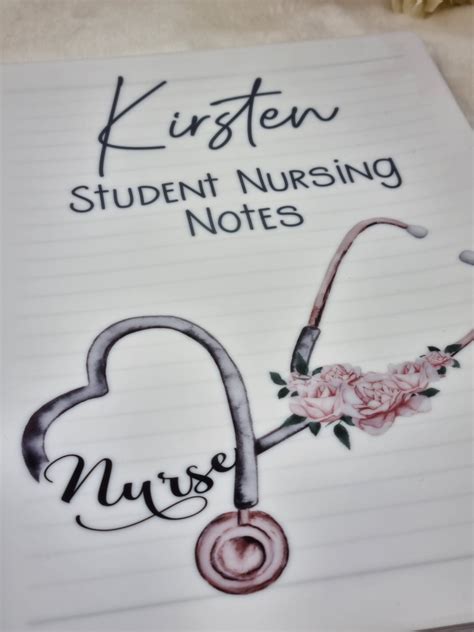 Personalised Student Nurse Notebook A4a5 Nurse T Etsy