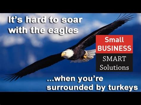What are some good sayings about the eagle? "You Can't Soar With Eagles If You Hang With The Turkeys" - YouTube