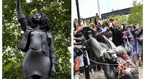 Statue Of Slave Trader Edward Colston Was Replaced In Bristol Uk With