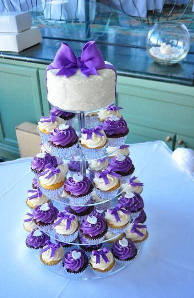 43 Best Ideas Wedding Cakes Ideas Purple Cupcake Towers Purple
