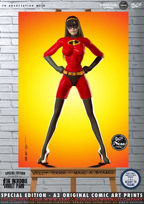 The Incredible Violet Parr Make A Stance By Paulsuttonart The