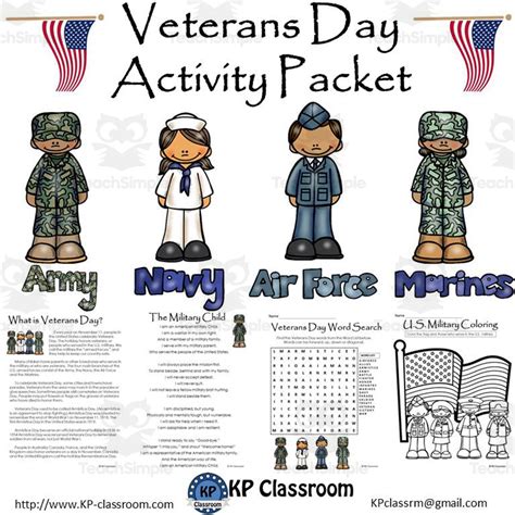 Veterans Day Us Armed Forces Activity Packet By Teach Simple