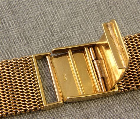18k Yellow Gold Mesh Watch Band Sold On Ruby Lane