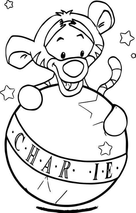 Baby Tigger Char Ball Coloring Page