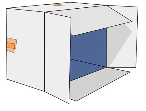 Caja De Cartón Blanca En Su Lado Png Transparente Stickpng