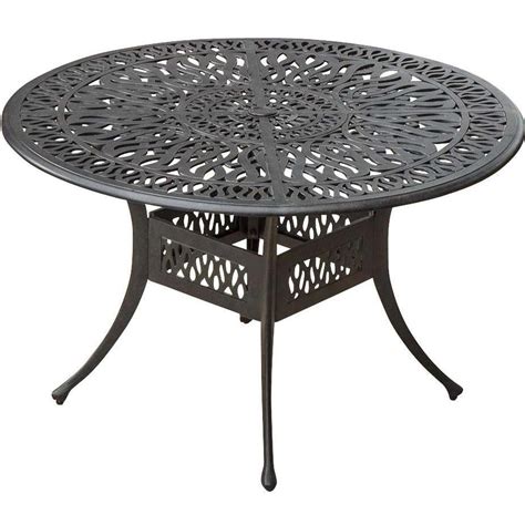 Rosedown 48 Inch Round Cast Aluminum Patio Dining Table By Lakeview