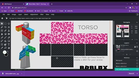 How To Make Roblox Shirts With Pixlr Youtube