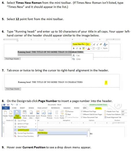 How Do You Set Up An Apa Style Header Using Microsoft Word Cwi