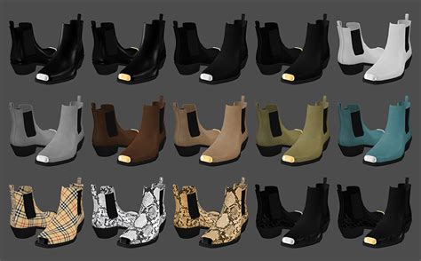 Sims4sisters — Mmsims S4cc Mmsims Shoes Metal Toe Chelsea