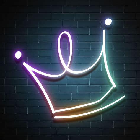 Rainbow Neon Psd Crown Glow Free Psd Rawpixel