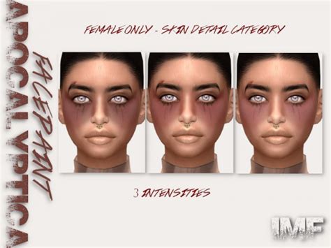The Sims Resource Apocalyptica Facepaint N03 By Izziemcfire Sims 4