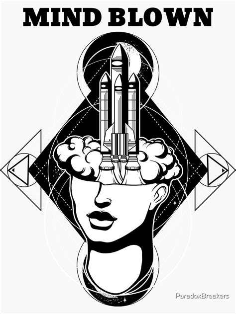 Surrealist Astronomy Mind Blown Sticker For Sale By Paradoxbreakers