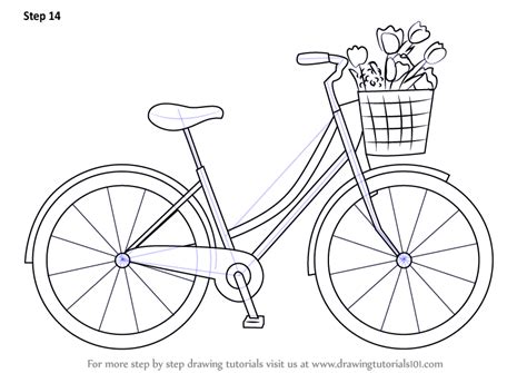 Step By Step How To Draw A Cute Bicycle