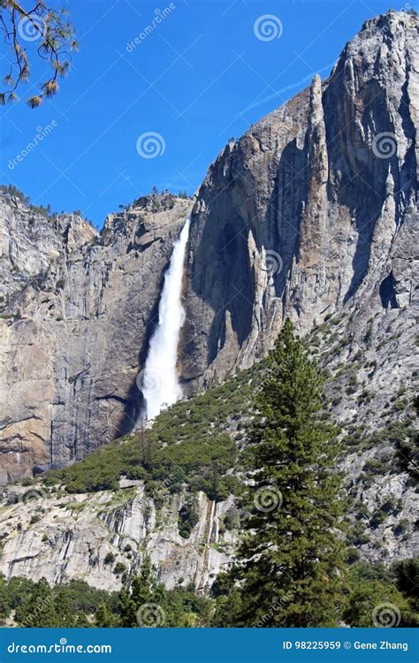 Upper Yosemite Fall Yosemite Yosemite National Park Stock Image
