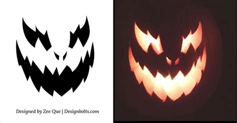 10 Free Halloween Scary And Cool Pumpkin Carving Stencils Patterns
