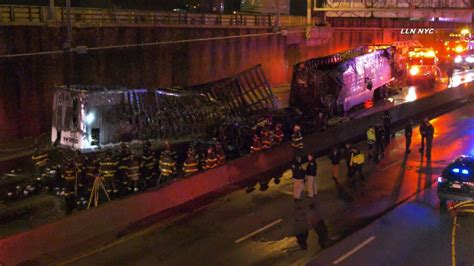 Fiery Tractor Trailer Crash Kills Woman Shuts Down Part Of Cross Bronx