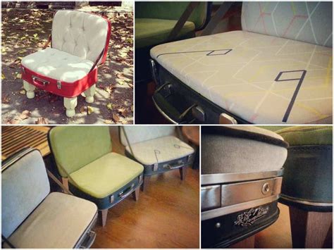 Upcycled Vintage Luggage Chair Recyclart