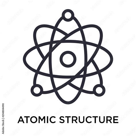 Atomic Structure Icon Vector Sign And Symbol Isolated On White
