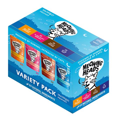 Meowing Heads Mixed Pack 10 X 100g Wet Food Pouches