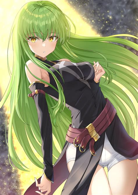 The Big Imageboard Tbib 1girl Arm Strap Bangs Belt Black Sleeves Breasts C C Code Geass