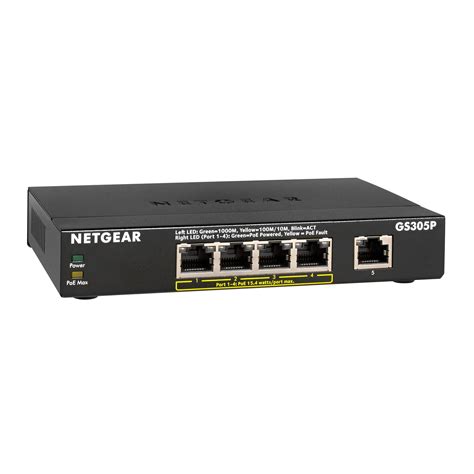 Netgear Gs305p 5 Port 5 Port Gigabit Ethernet Soho Unmanaged Switch