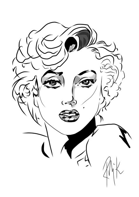 Marilyn Monroe Coloring Pages At Free Printable