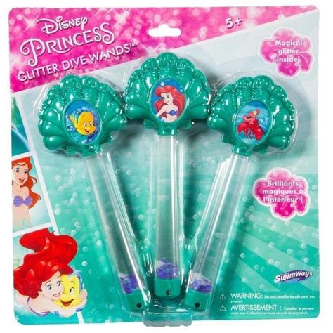 Swimways Disney Princess Ariel Glitter Dive Wands Pool Toys And Games
