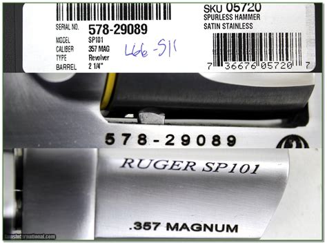 Ruger SP101 Stainless Hammerless 357 Mag Unfired In Case