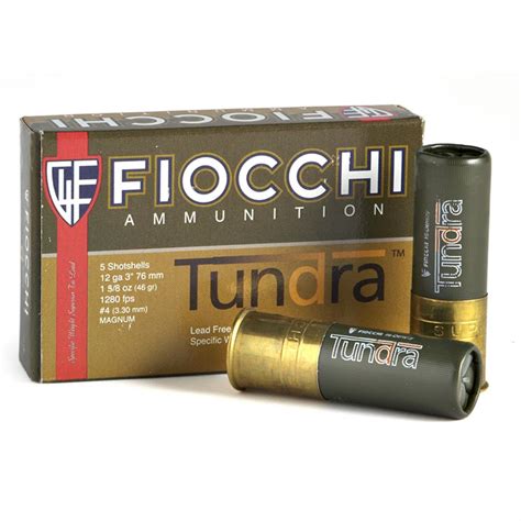 Fiocchi 12 Gauge 3 1 58 Oz Tundra Shotgun Ammunition 5 Rounds