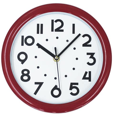 24 Hour Modern Round Wall Clock Home Decoration In Red Color Buy 24
