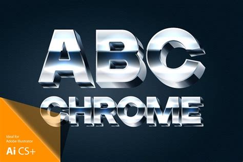 Silver Chrome And Aluminum 3d Font Graphic Objects Creative Market