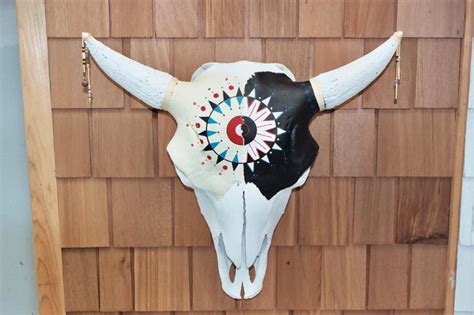 Paintedbuffaloscull1 1024×682 Skull Art Buffalo Skull Artwork