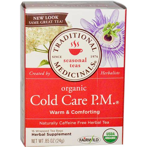 Traditional Medicinals Seasonal Teas Organic Cold Care Pm Caffeine