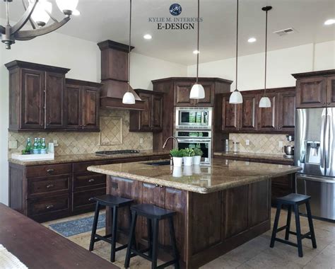 Kitchens with cherry wood cabinets offer. The 7 Best Neutral Paint Colours to Update Dark Wood Trim ...
