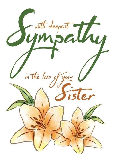 With Deepest Sympathy In The Loss Of Your Sister Card Ad Sponsored