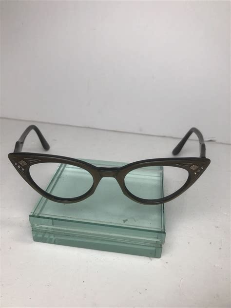 Vintage Cateye Eyeglass Frames 1950s 41 22 5 12” Bro Gem