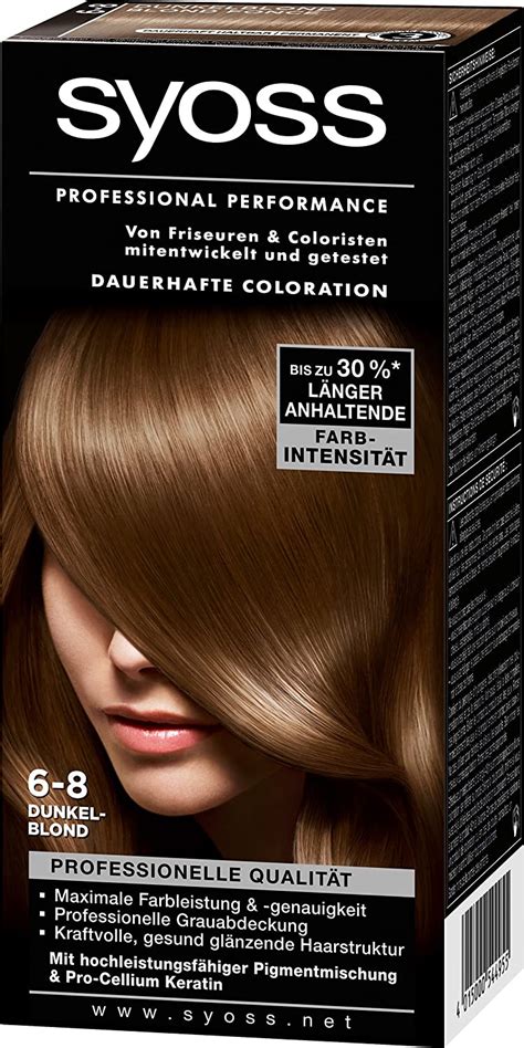 Syoss Professional Performance Coloration 6 8 Dunkelblond 3er Pack 3