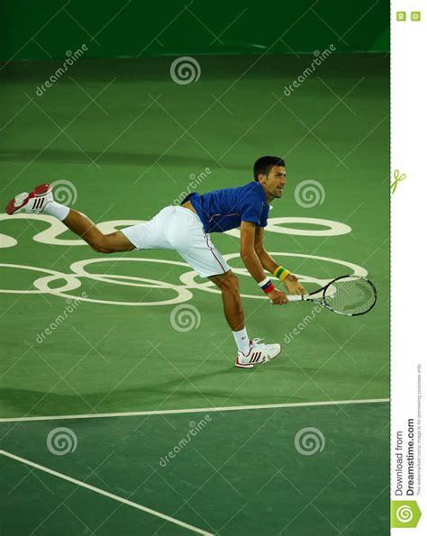Grand Slam Champion Novak Djokovic Of Serbia In Action During Men S