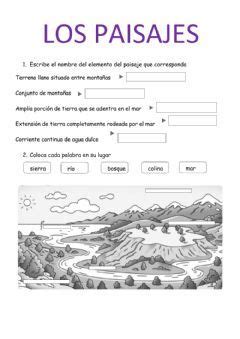 Los paisajes Idioma español o castellano Curso nivel segundo de primaria Asignatura