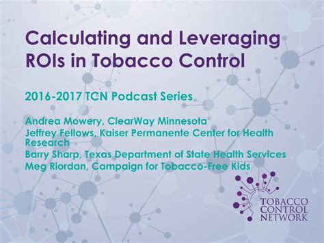 Pdf Calculating And Leveraging Rois In Tobacco Control Dokumen Tips