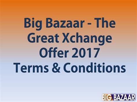 Big Bazaar The Great Exchange Offer 2017