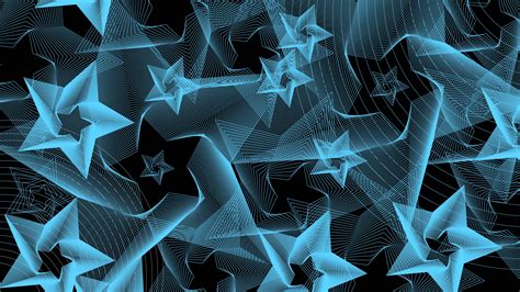 Blue Star Geometry Hd Abstract Wallpapers Hd Wallpapers Id 42034