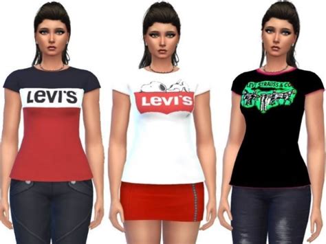 Casual T Shirts At Louisa Creations4sims Sims 4 Updates