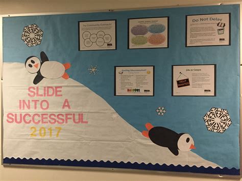 Ra Bulletin Board Slide Into A New Year 2017 Penguins Ra Bulletin