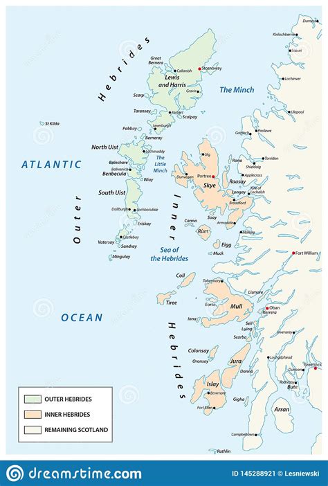Vector Map Of Scottish Archipelago Hebrides At The North