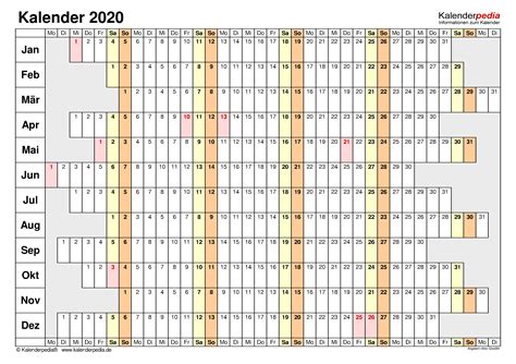 Wir sind uns sicher, dass ihnen bewusst ist, wie wichtig saubere treppenhäuser sind. Kalender 2020 zum Ausdrucken in Excel - 19 Vorlagen ...